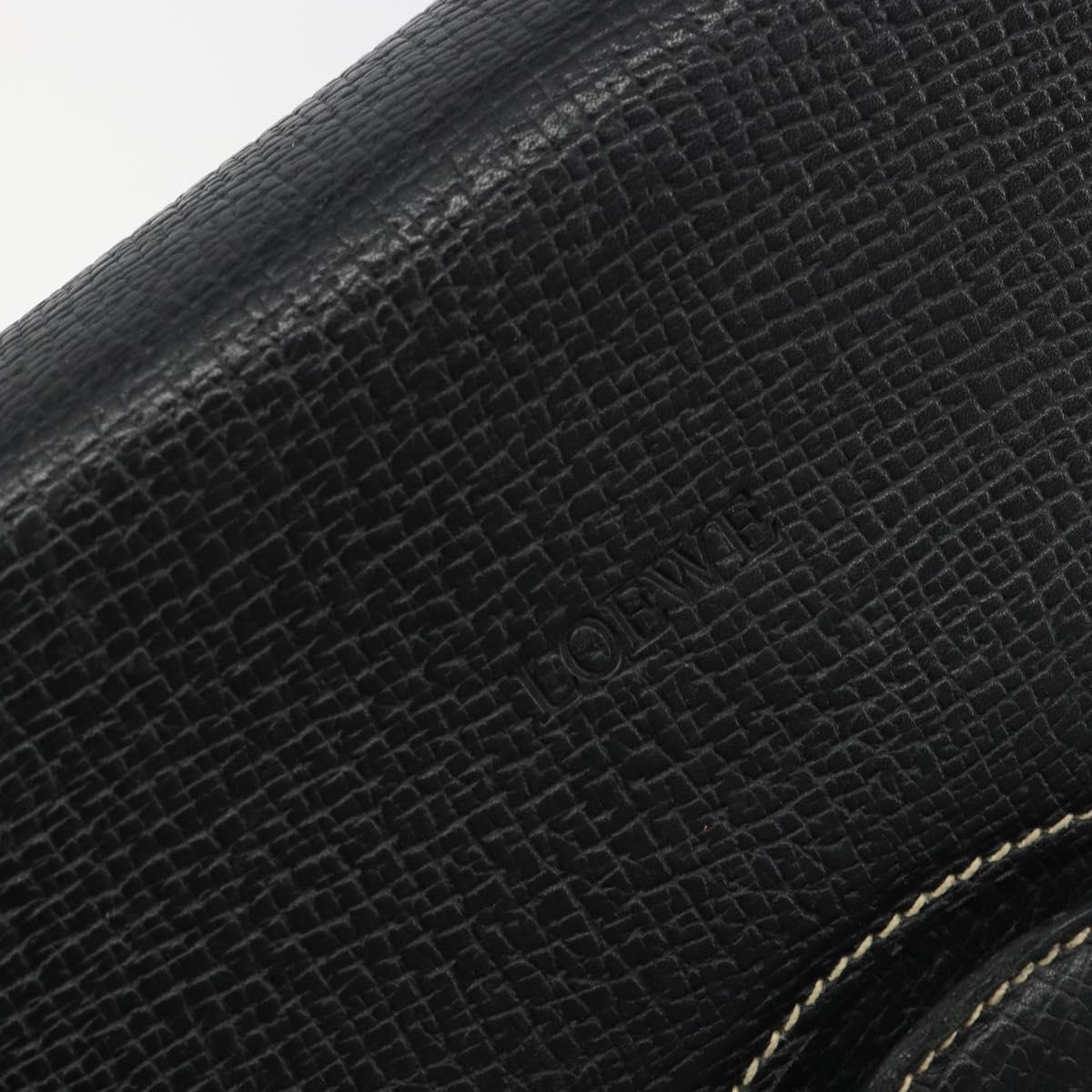 LOEWE Velazquez Hand Bag Leather 2way Black Auth ki6705A