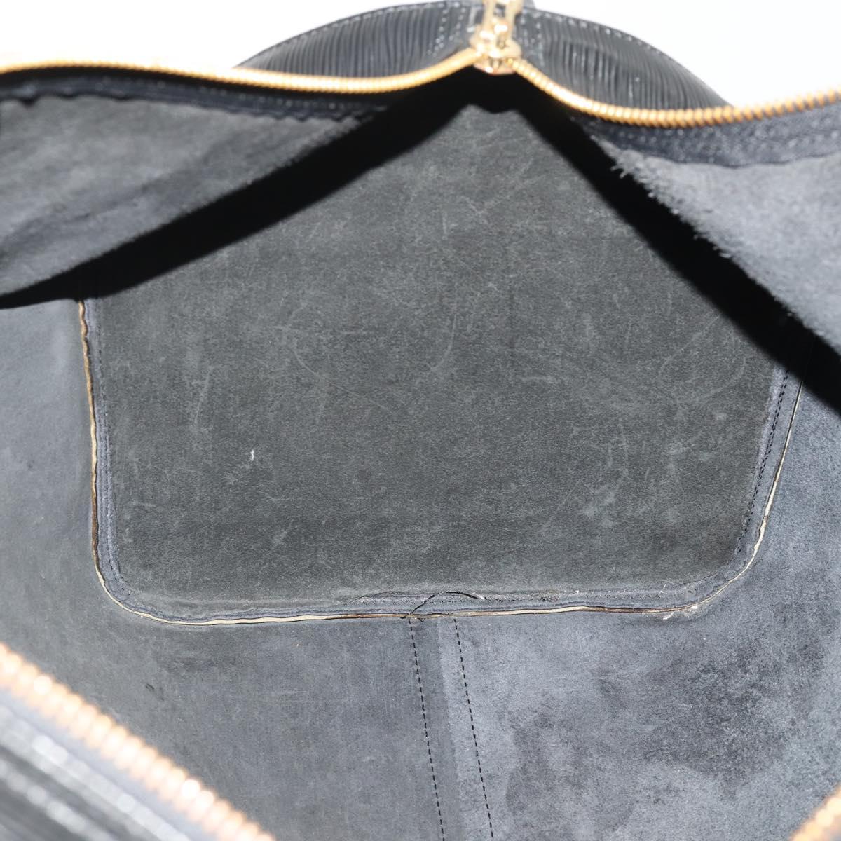 LOUIS VUITTON Epi Keepall 60 Boston Bag Noir M42942 LV Auth ki6707