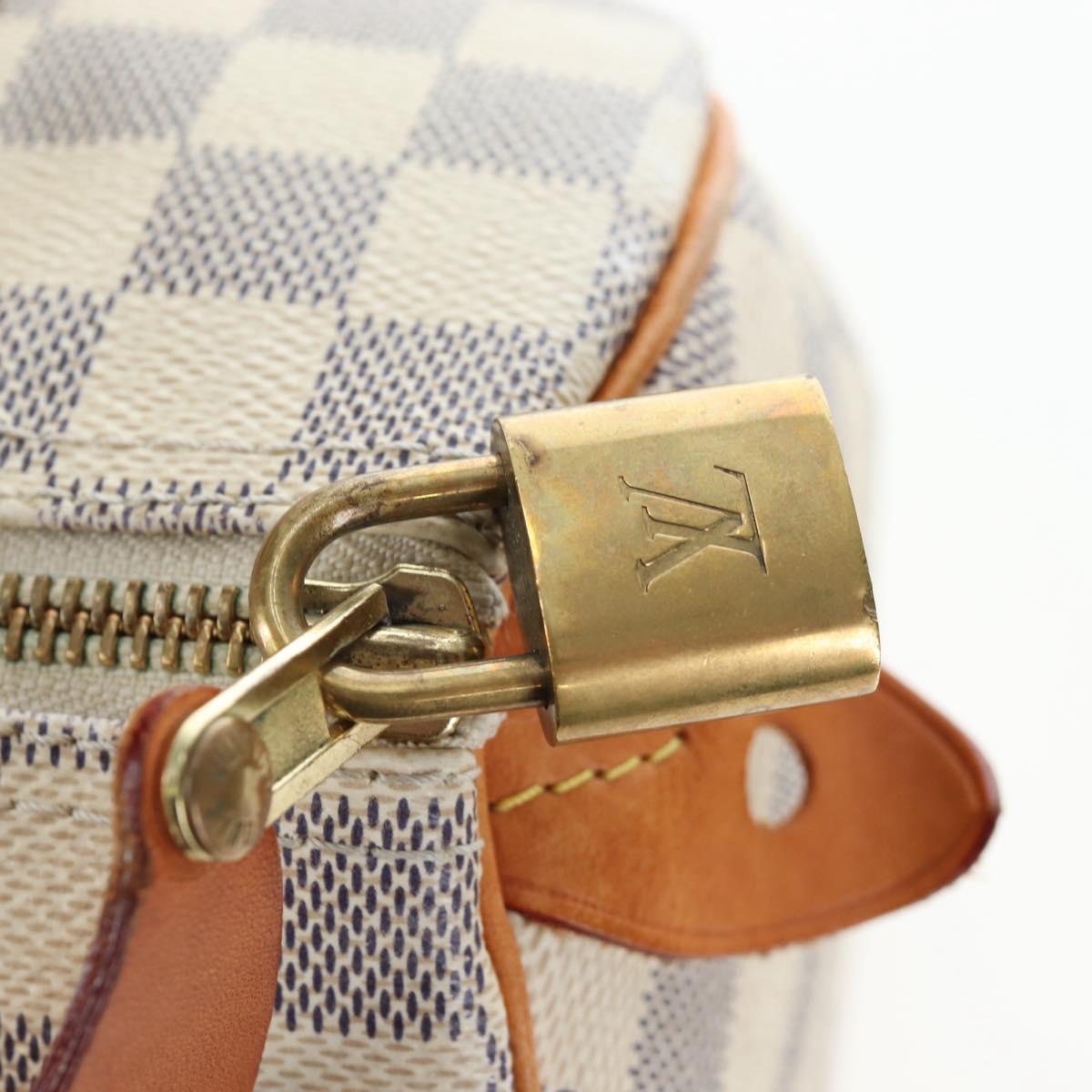 LOUIS VUITTON Damier Azur Speedy 25 Hand Bag N41534 LV Auth ki6709V