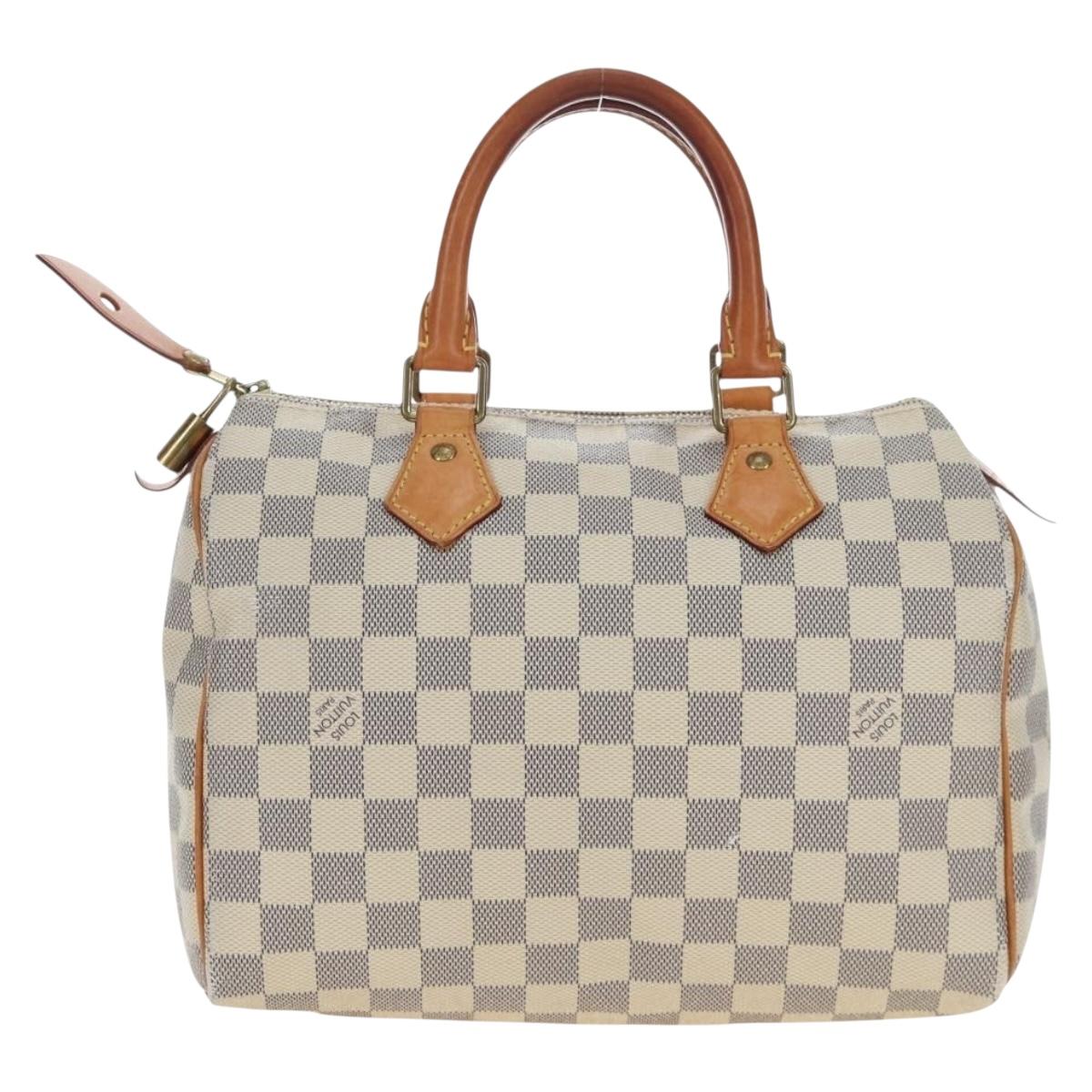 LOUIS VUITTON Damier Azur Speedy 25 Hand Bag N41534 LV Auth ki6709V