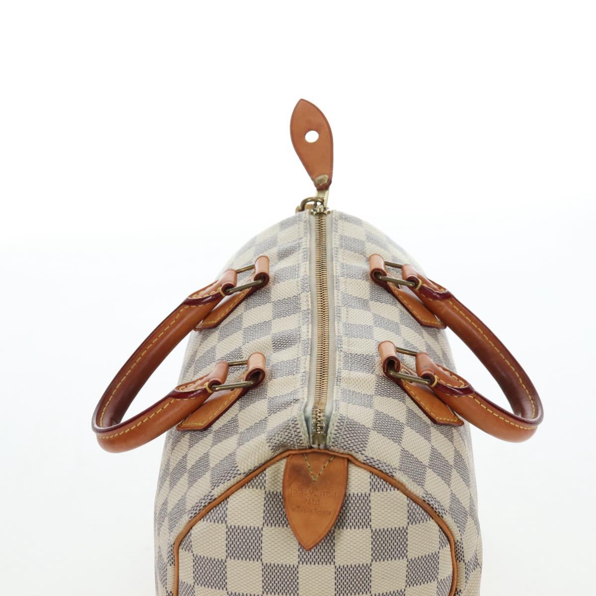 LOUIS VUITTON Damier Azur Speedy 25 Hand Bag N41534 LV Auth ki6709V