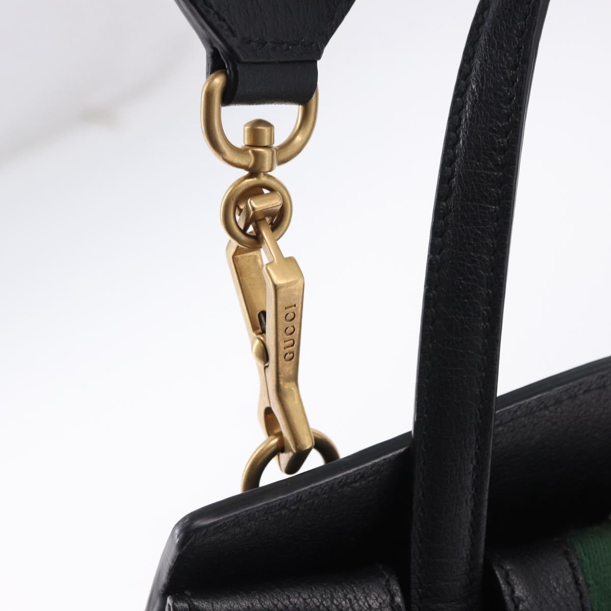 GUCCI Bijou Butterfly Hand Bag Leather 2way 505342 Auth ki6730V