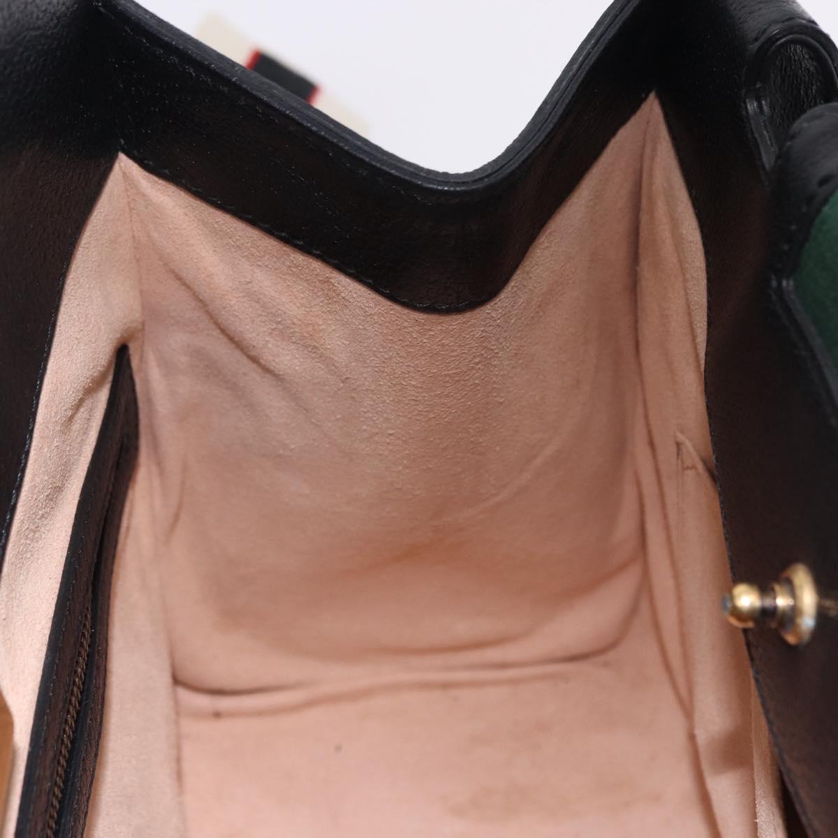 GUCCI Bijou Butterfly Hand Bag Leather 2way 505342 Auth ki6730V