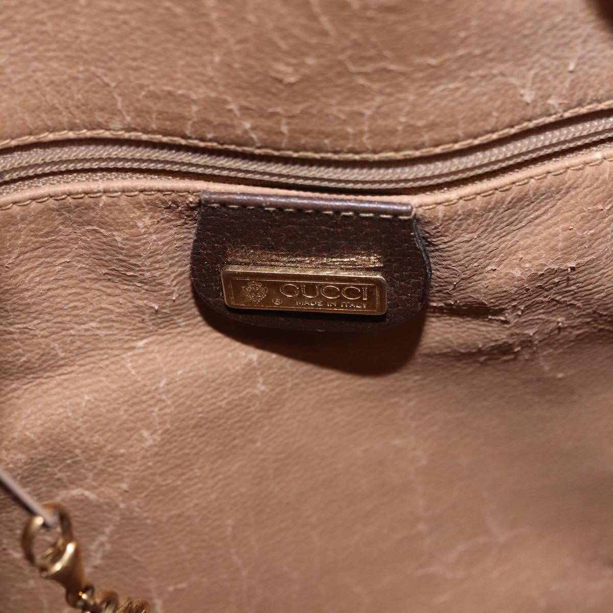 GUCCI GG Supreme Shoulder Bag PVC Leather Beige Gold 001.58.0035 Auth ki6736