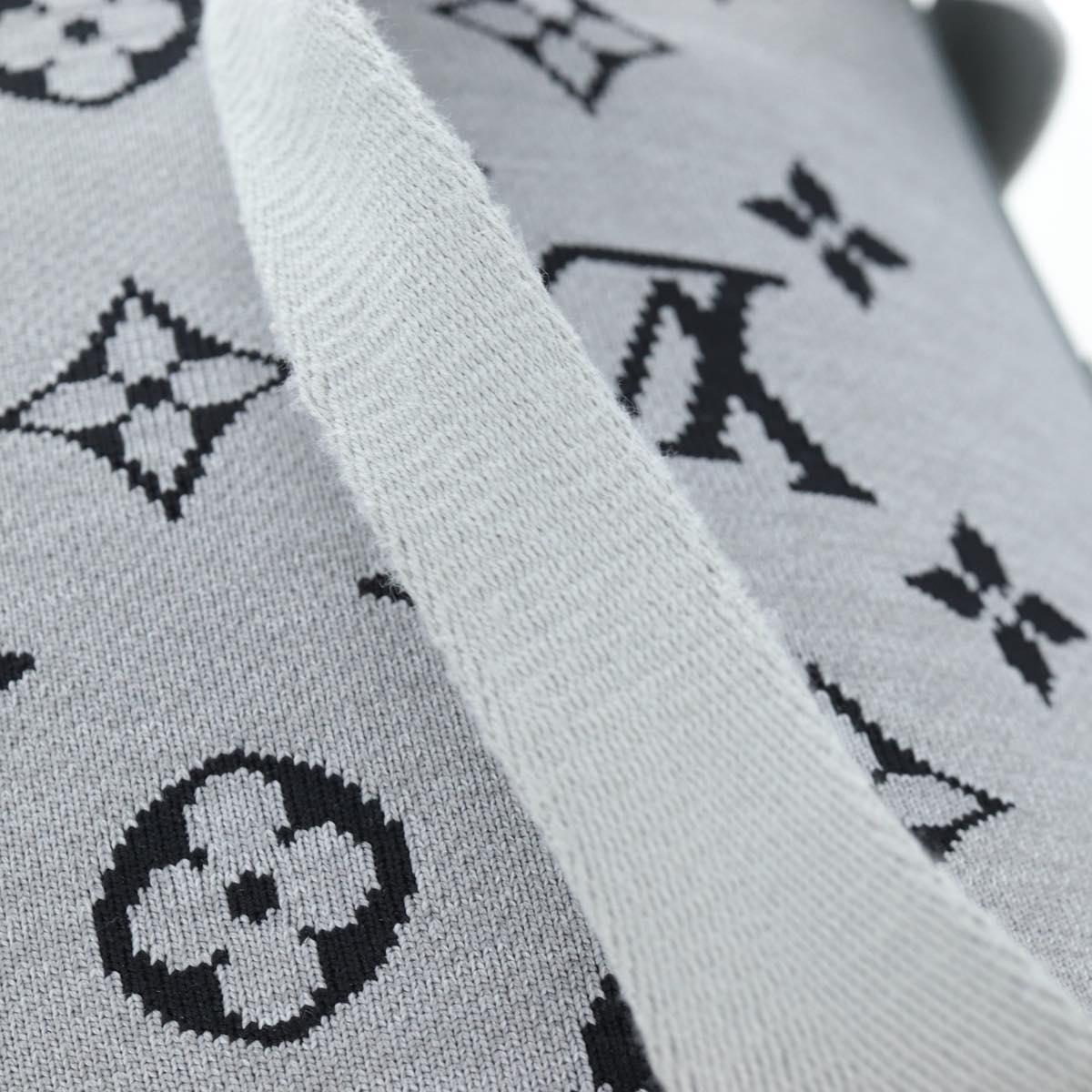 LOUIS VUITTON Monogram Jacquard Knit Horizon Soft 2R55 Gray M20129 Auth ki6739M