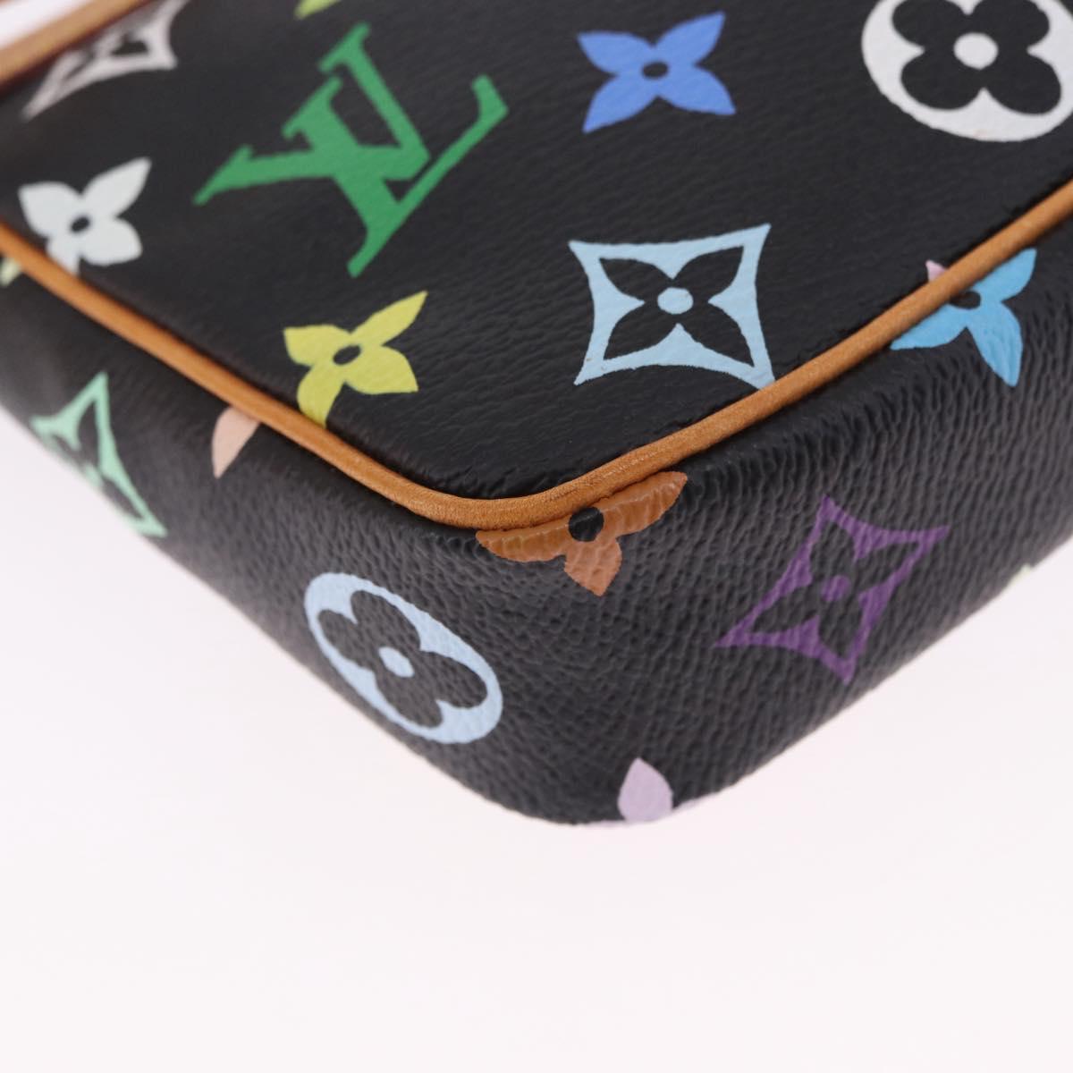 LOUIS VUITTON Monogram Multicolor Pochette Accessoires Black M92648 Auth ki6740M