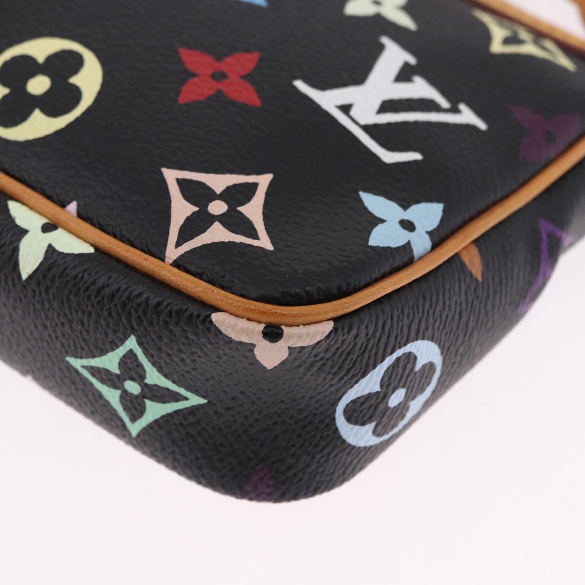 LOUIS VUITTON Monogram Multicolor Pochette Accessoires Black M92648 Auth ki6740M