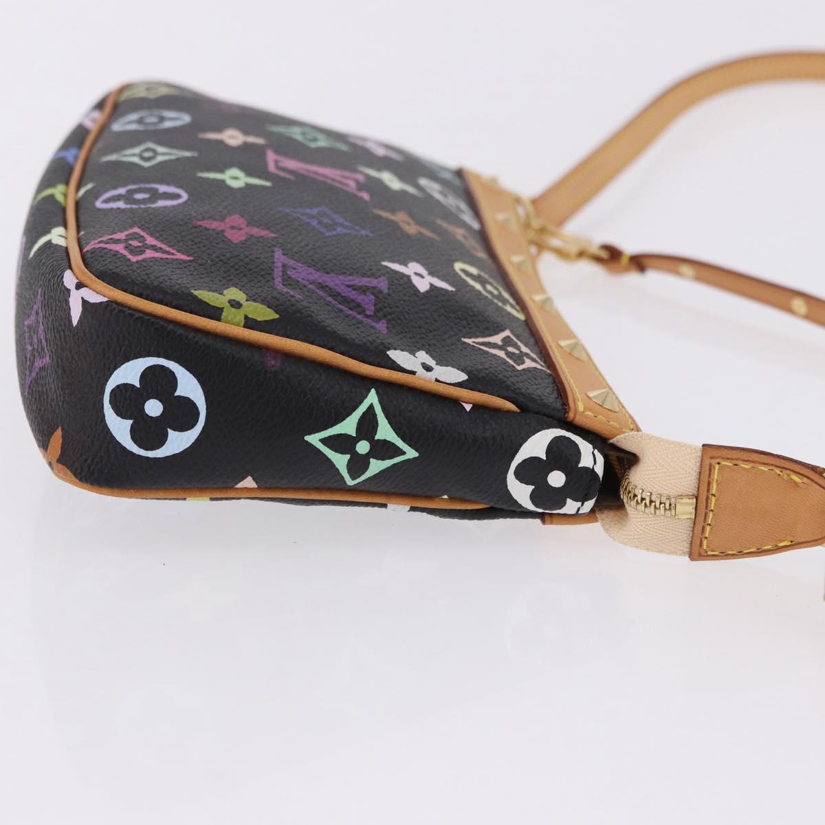 LOUIS VUITTON Monogram Multicolor Pochette Accessoires Black M92648 Auth ki6740M
