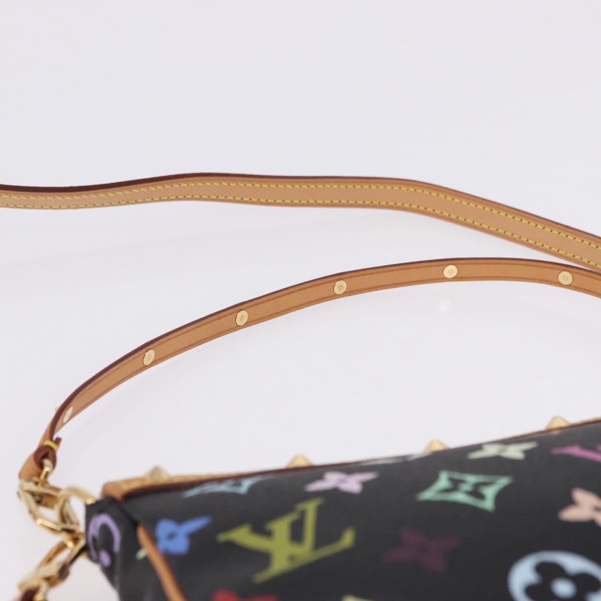 LOUIS VUITTON Monogram Multicolor Pochette Accessoires Black M92648 Auth ki6740M