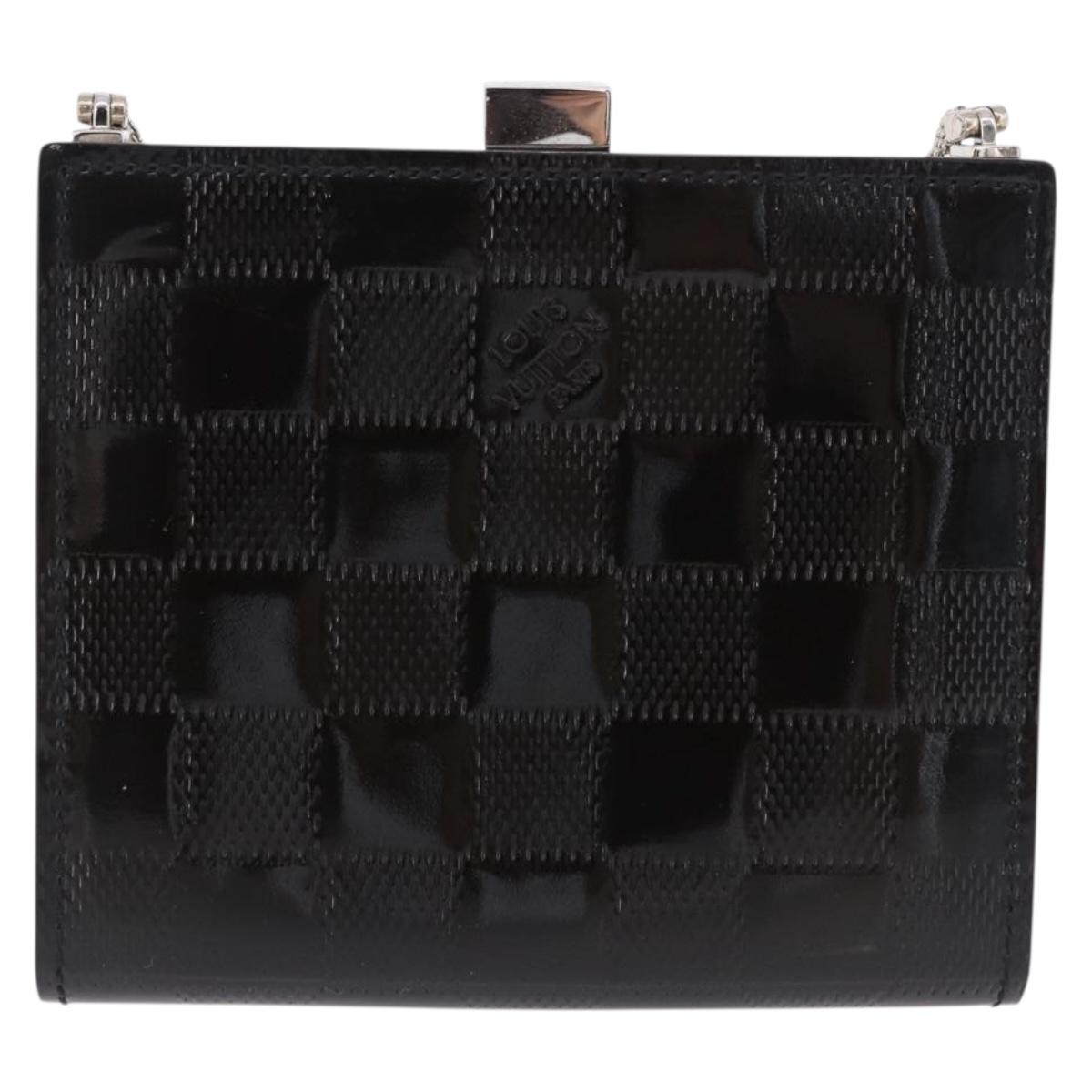 LOUIS VUITTON Damier Vernis Anjou PM Shoulder Bag Black M92112 LV Auth ki6743V