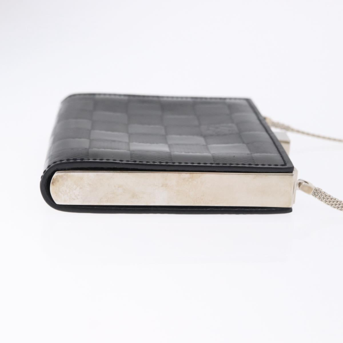 LOUIS VUITTON Damier Vernis Anjou PM Shoulder Bag Black M92112 LV Auth ki6743V