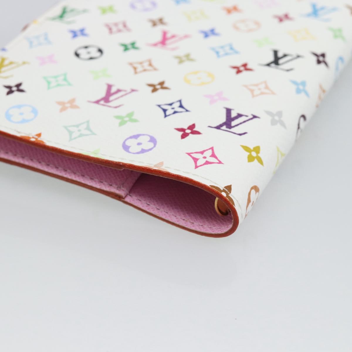 LOUIS VUITTON Multicolor Agenda PM Day Planner Cover White R21074 Auth ki6750M
