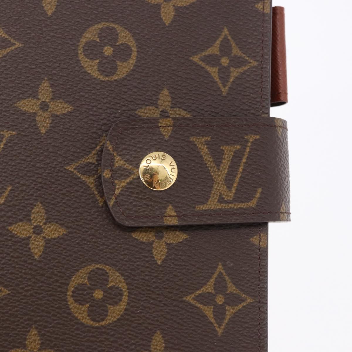 LOUIS VUITTON Monogram Agenda GM Day Planner Cover R20006 LV Auth ki6751V