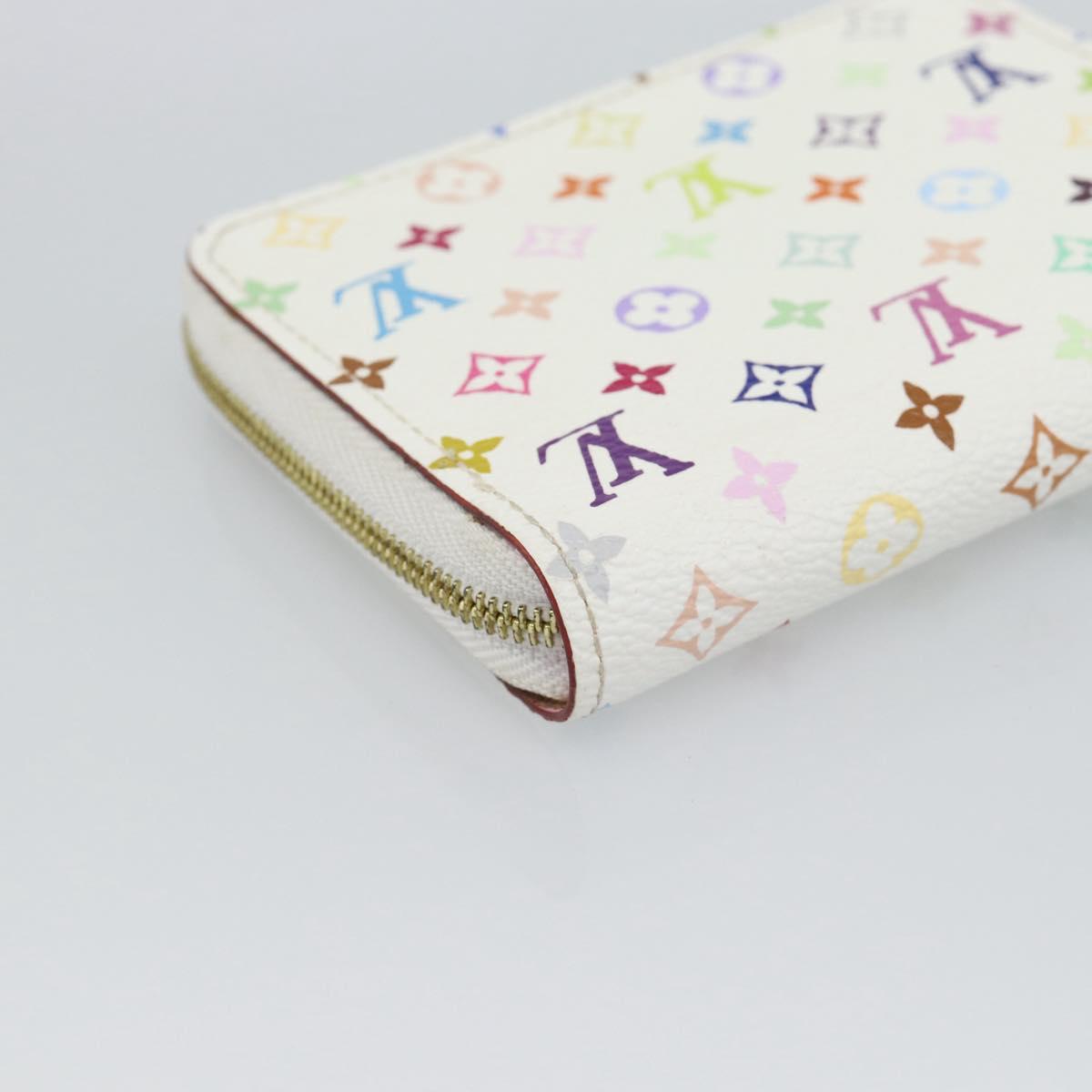 LOUIS VUITTON Monogram Multicolor Zippy Coin Purse White M93741 LV Auth ki6756V