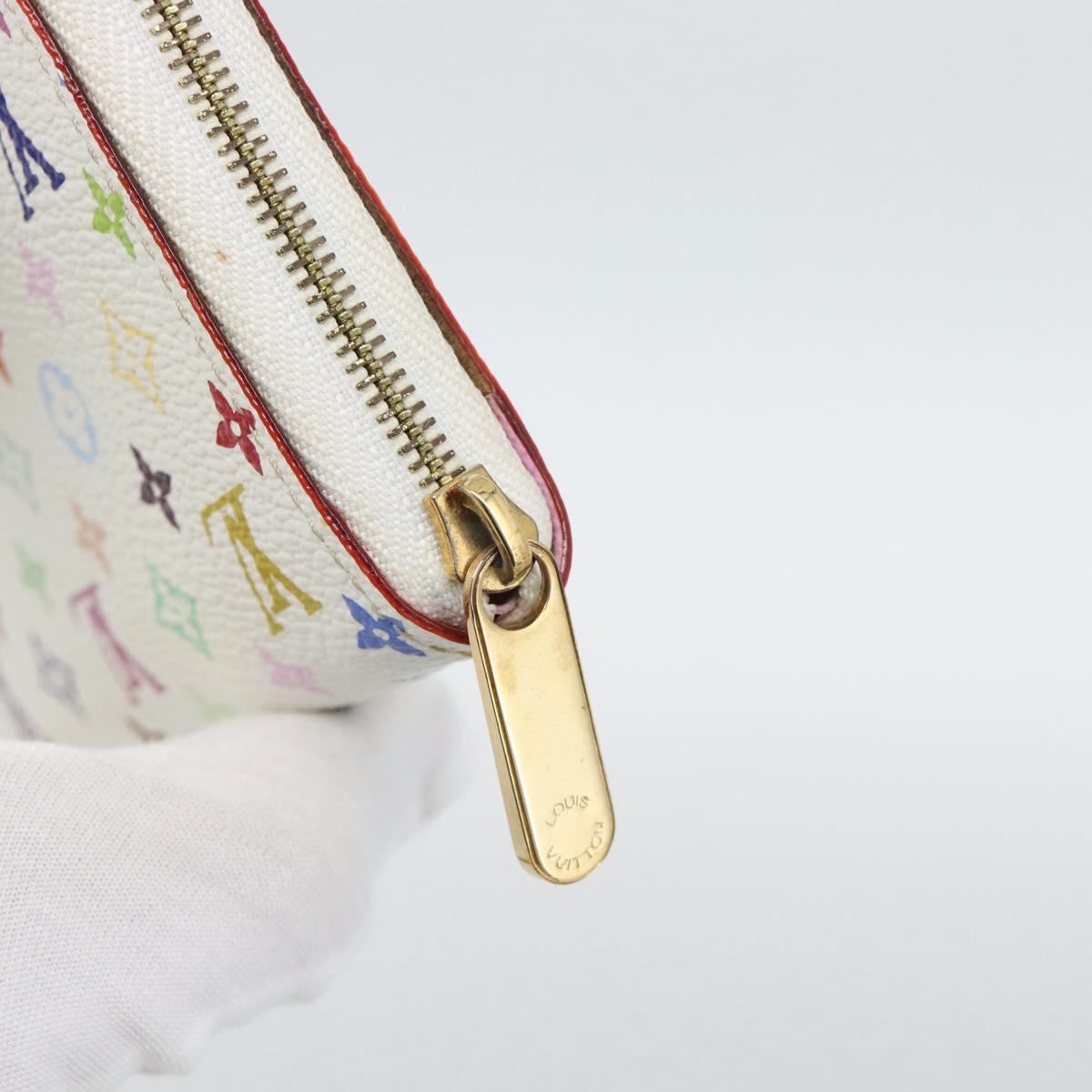 LOUIS VUITTON Monogram Multicolor Zippy Coin Purse White M93741 LV Auth ki6756V