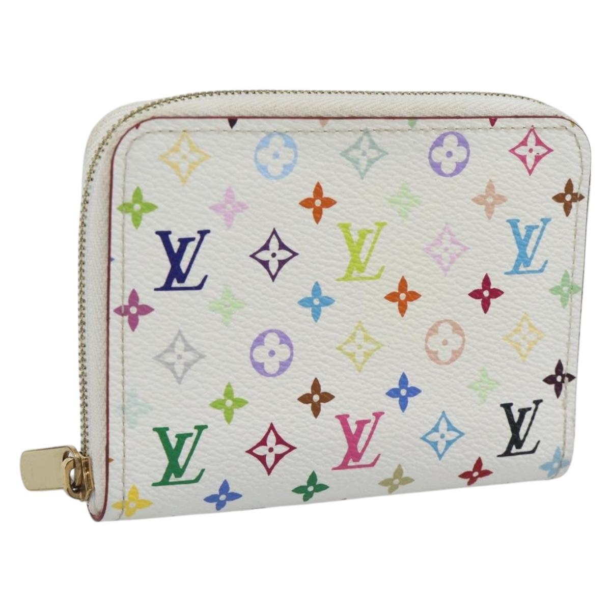 LOUIS VUITTON Monogram Multicolor Zippy Coin Purse White M93741 LV Auth ki6756V