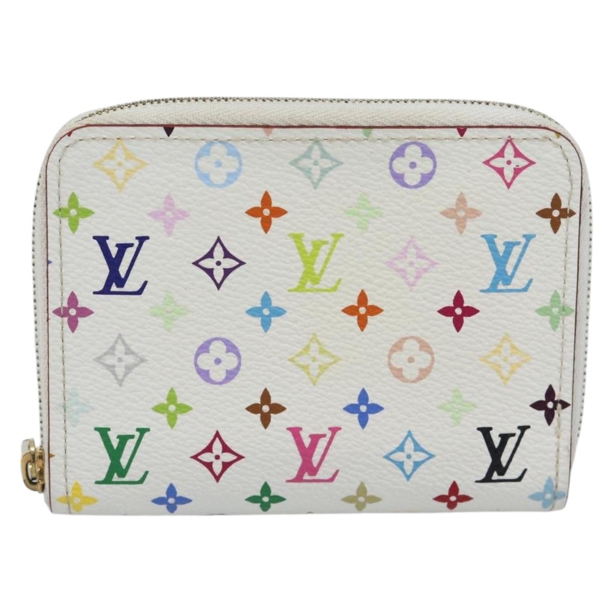 LOUIS VUITTON Monogram Multicolor Zippy Coin Purse White M93741 LV Auth ki6756V