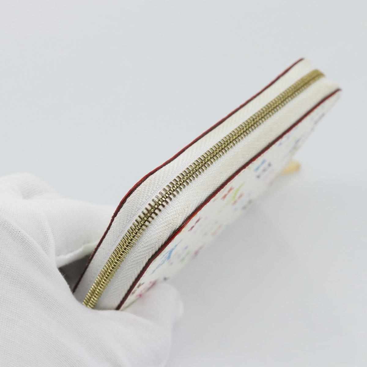 LOUIS VUITTON Monogram Multicolor Zippy Coin Purse White M93741 LV Auth ki6756V