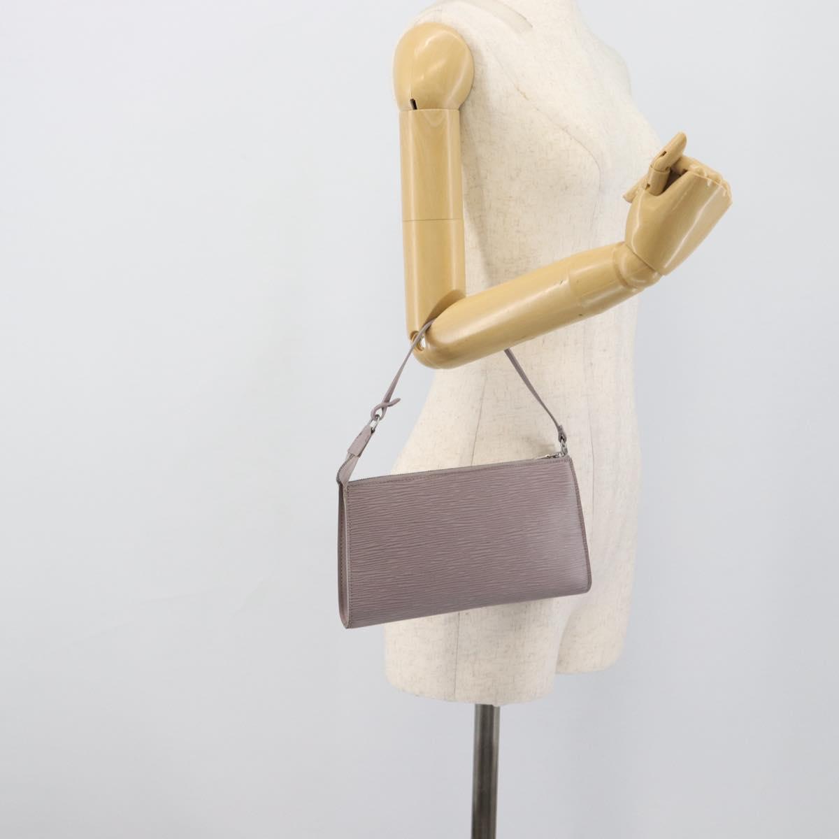 LOUIS VUITTON Epi Pochette Accessoires Accessory Pouch Lilac M52982 Auth ki6763V