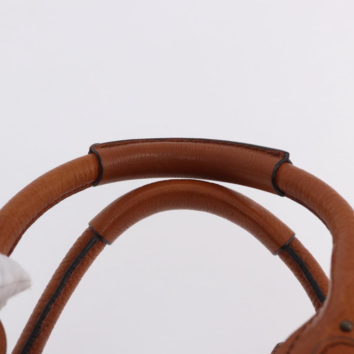 Chloe Paddington Hand Bag Leather Brown Gold Silver Auth ki6775M