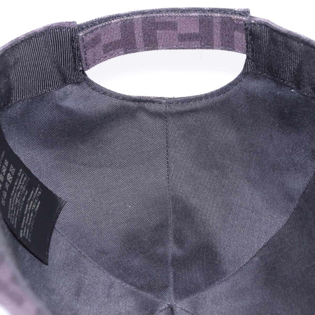 FENDI Zucca Canvas Baseball Cap Black Auth ki6782M