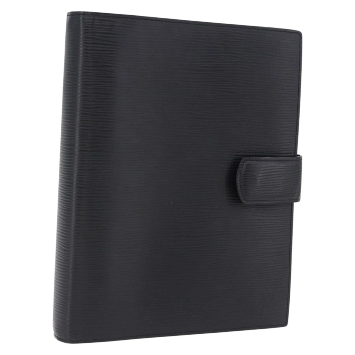 LOUIS VUITTON Epi Agenda GM Day Planner Cover Black R20212 LV Auth ki6783V