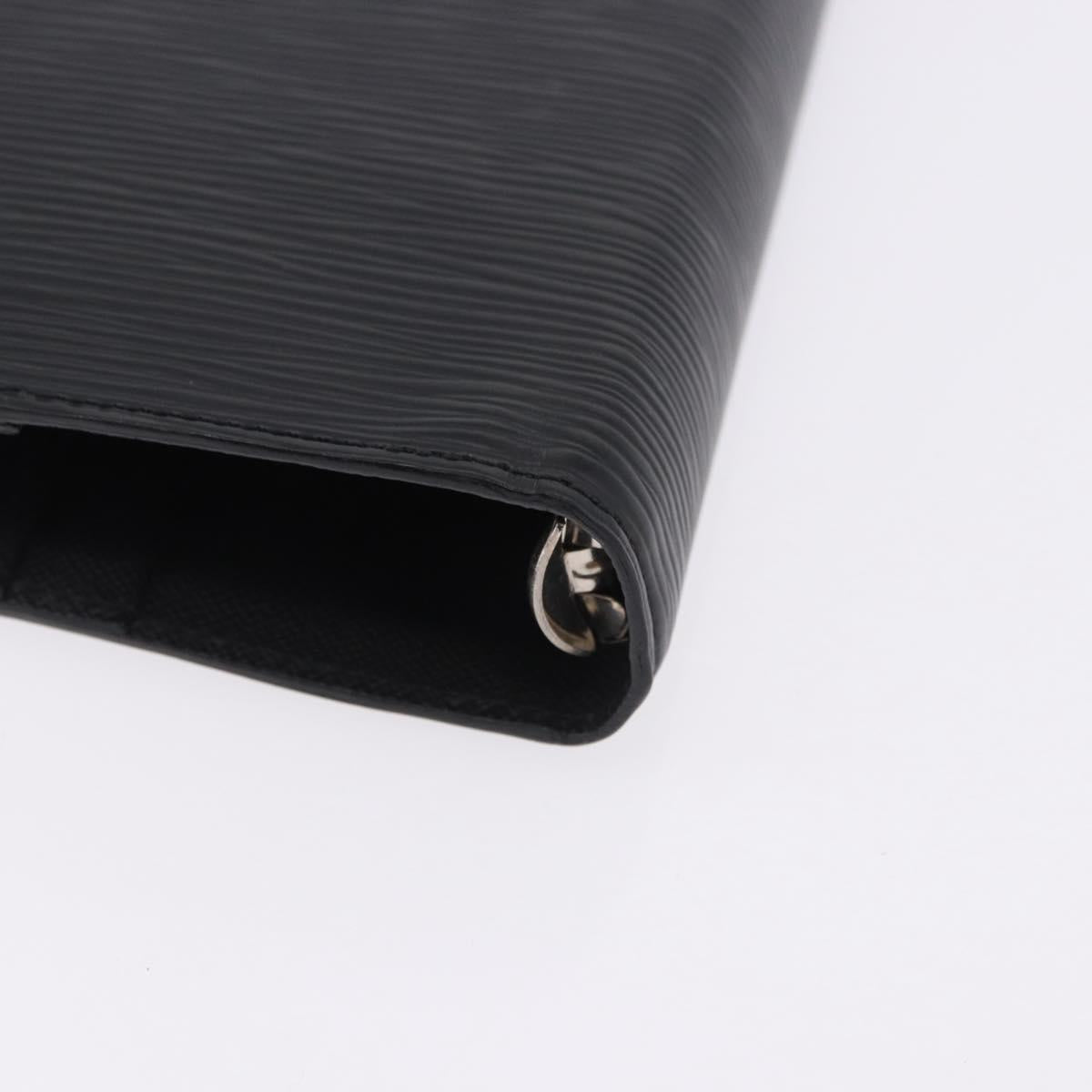 LOUIS VUITTON Epi Agenda GM Day Planner Cover Black R20212 LV Auth ki6783V