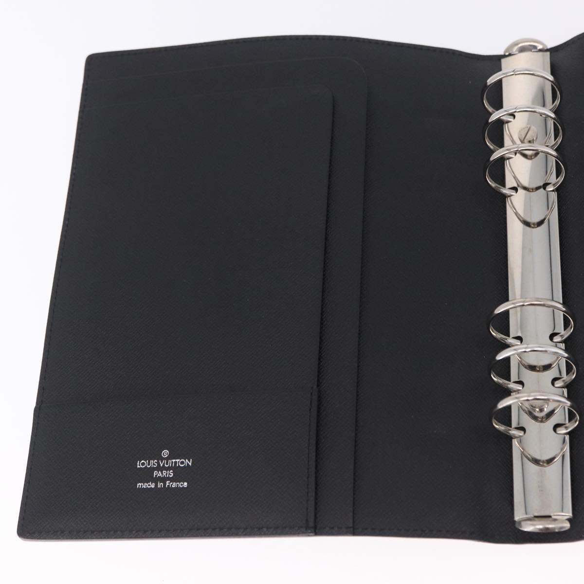 LOUIS VUITTON Epi Agenda GM Day Planner Cover Black R20212 LV Auth ki6783V