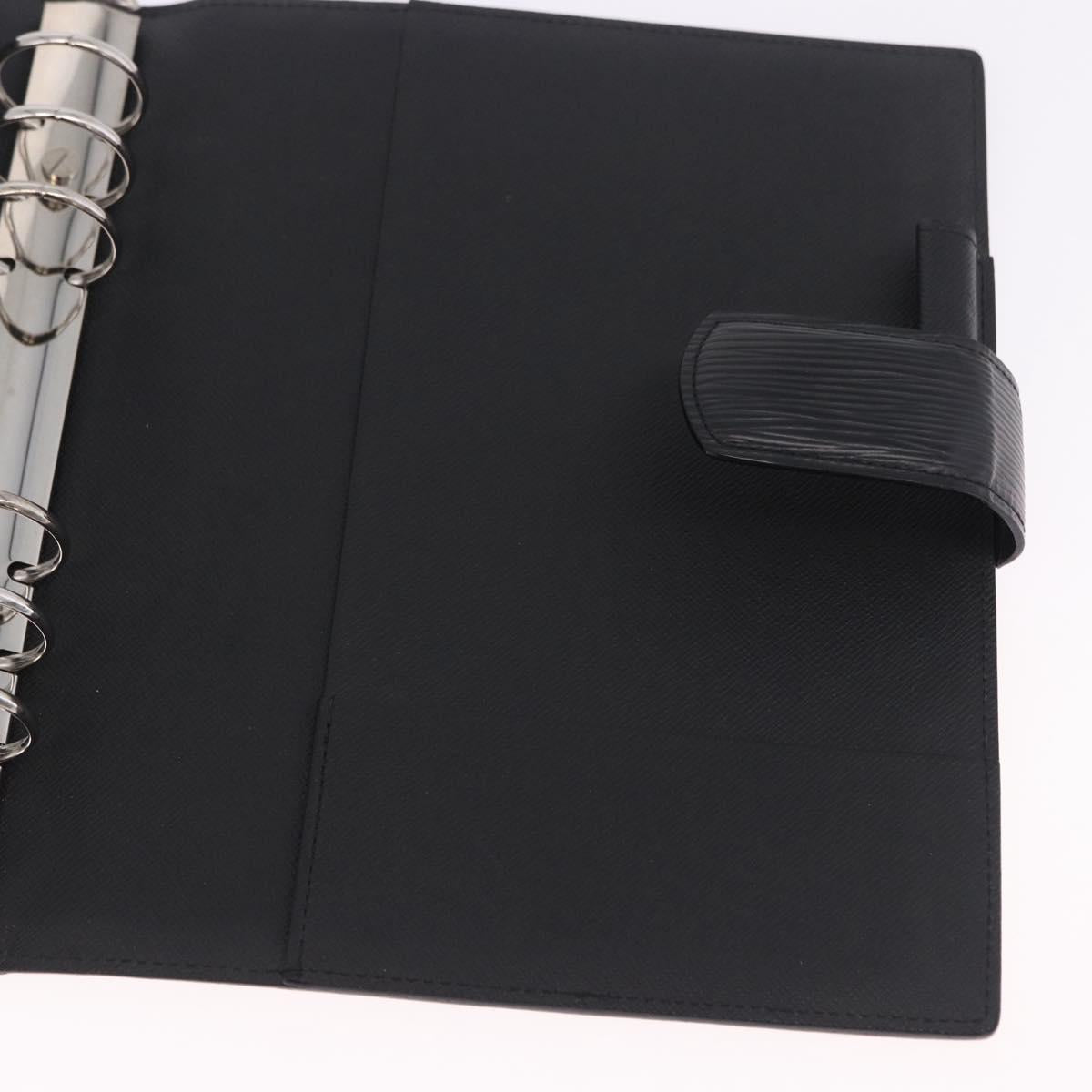 LOUIS VUITTON Epi Agenda GM Day Planner Cover Black R20212 LV Auth ki6783V