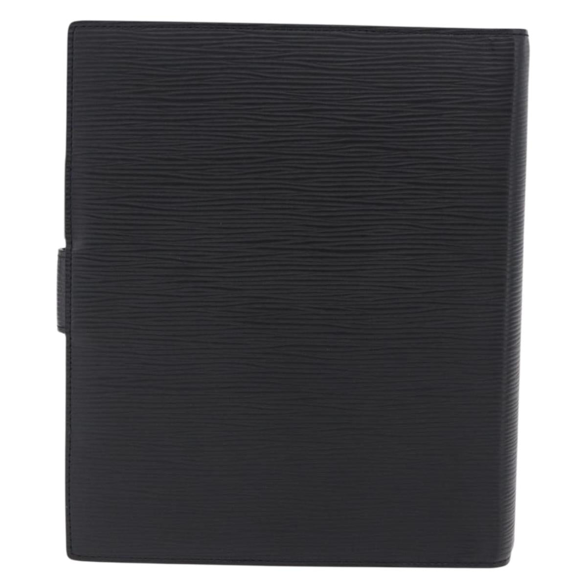 LOUIS VUITTON Epi Agenda GM Day Planner Cover Black R20212 LV Auth ki6783V