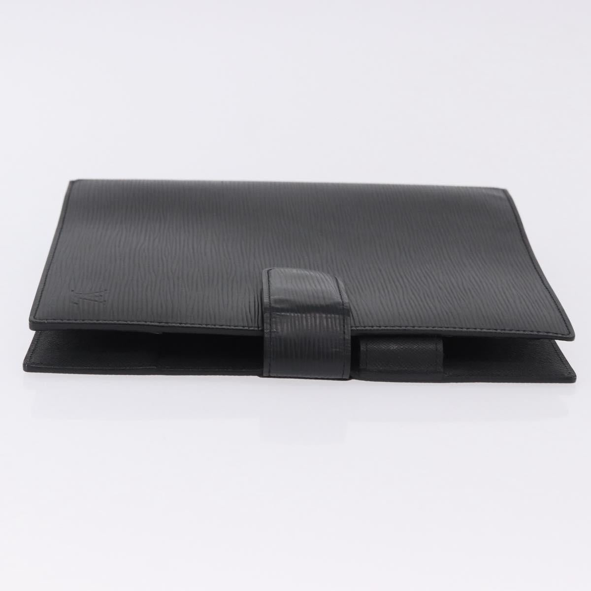 LOUIS VUITTON Epi Agenda GM Day Planner Cover Black R20212 LV Auth ki6783V