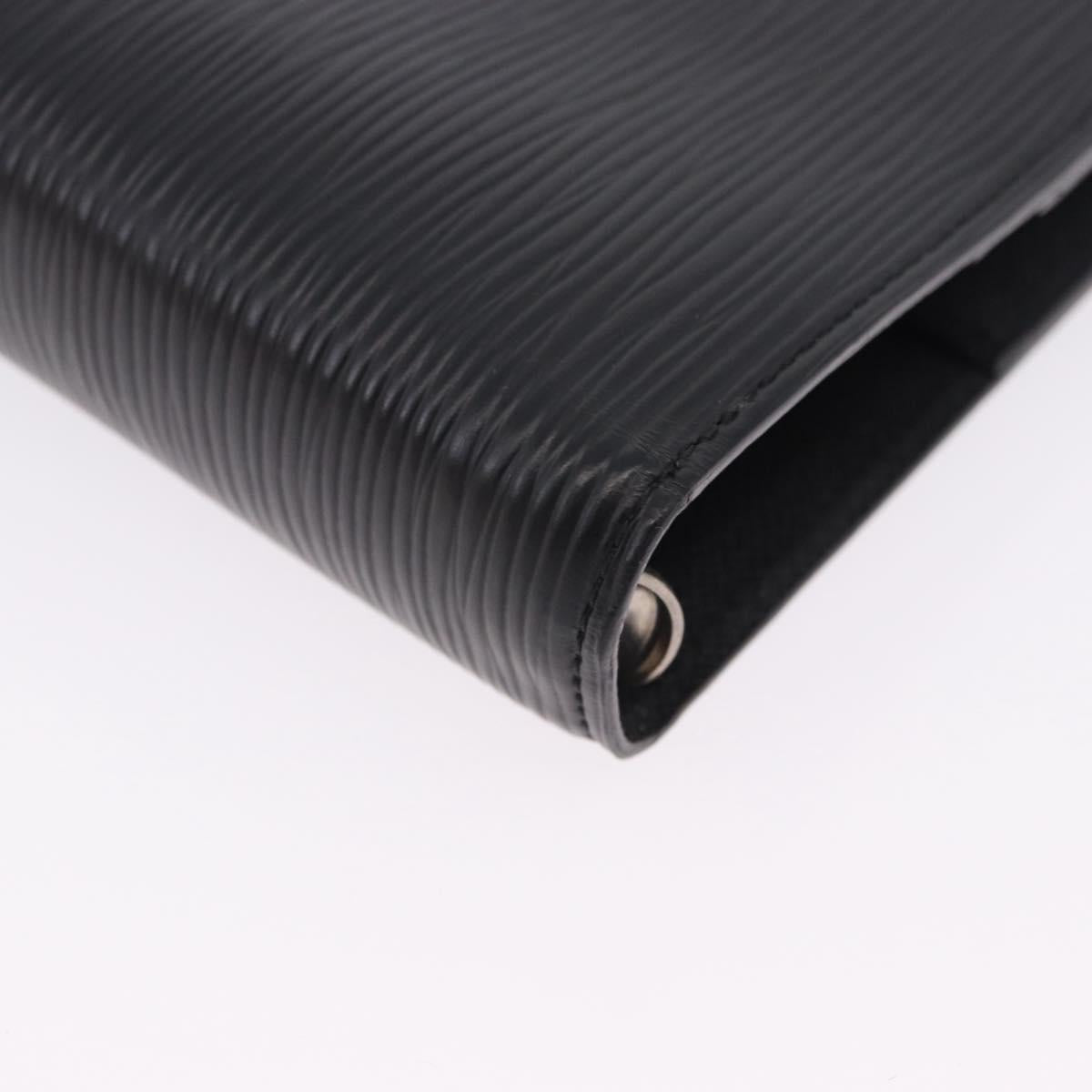 LOUIS VUITTON Epi Agenda GM Day Planner Cover Black R20212 LV Auth ki6783V