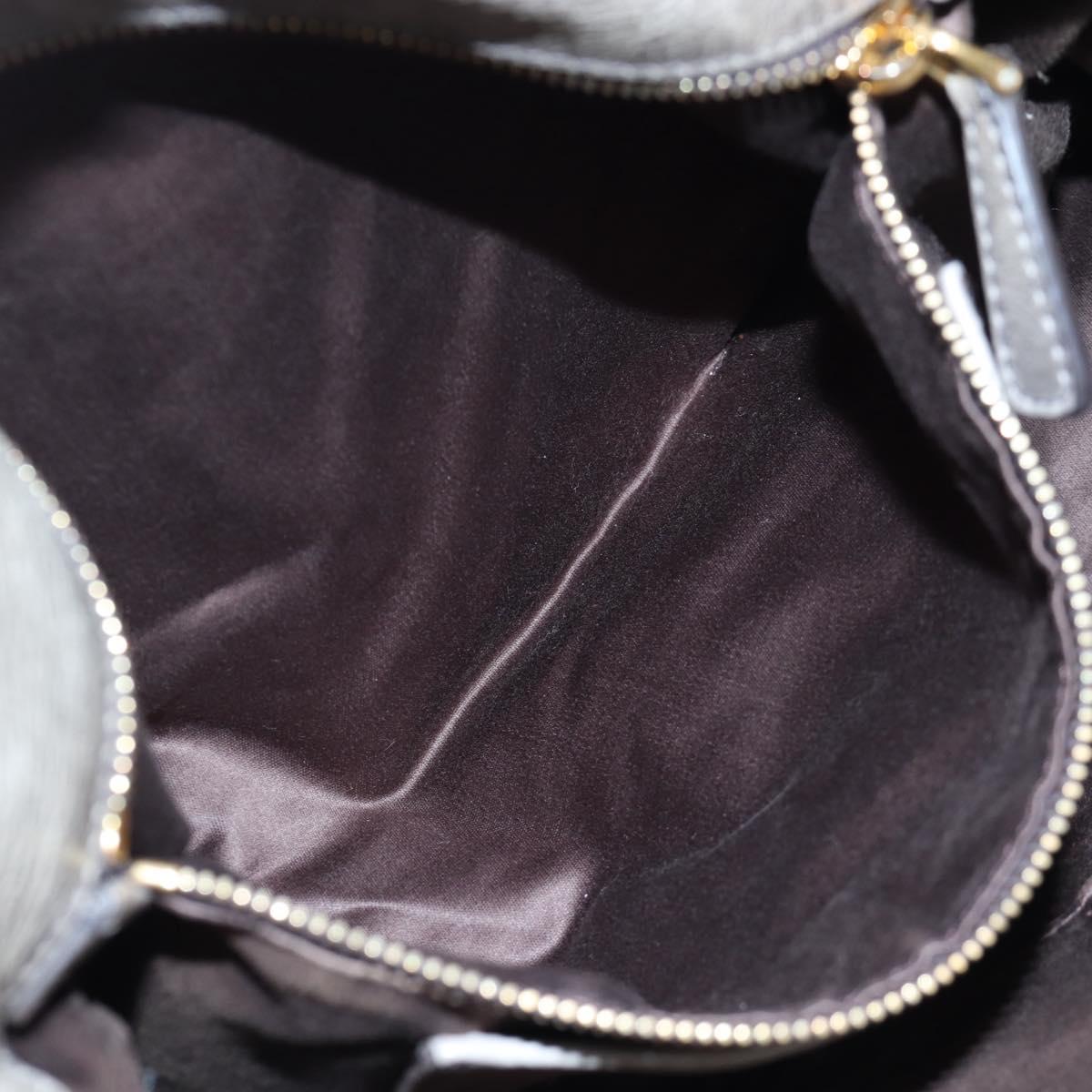 Miu Miu Hand Bag Leather 2way Gray Gold Auth ki6785M