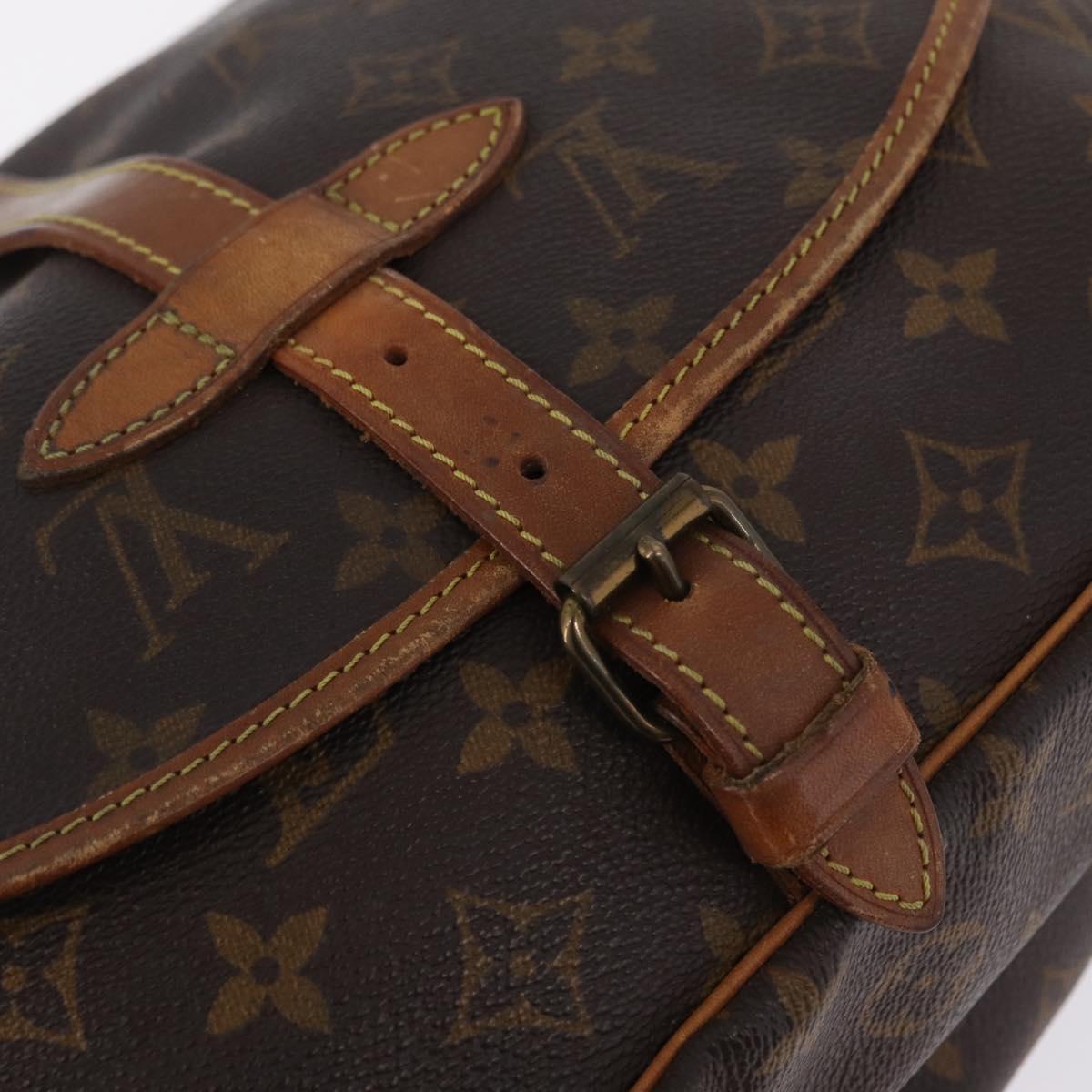 LOUIS VUITTON Monogram Saumur 30 Shoulder Bag M42256 LV Auth ki6796
