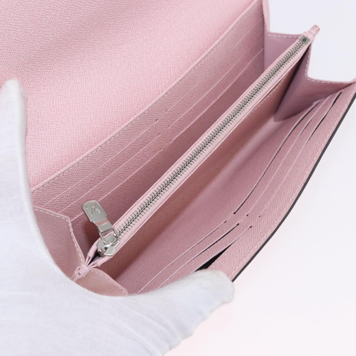 LOUIS VUITTON Epi Portefeuille Sarah Wallet Rose Valerine M61216 LV Auth ki6797V