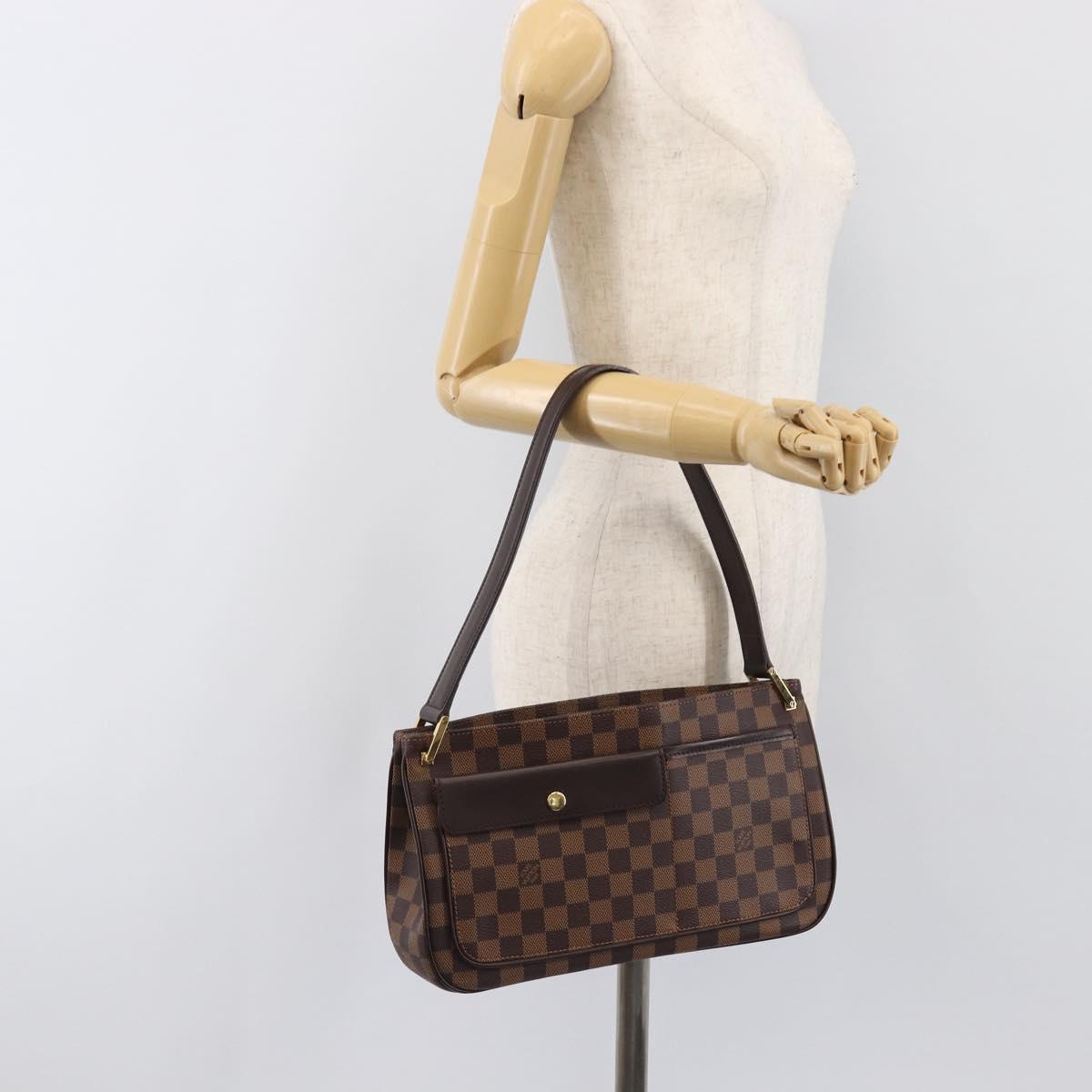 LOUIS VUITTON Damier Ebene Aubagne Shoulder Bag N51129 LV Auth ki6804M