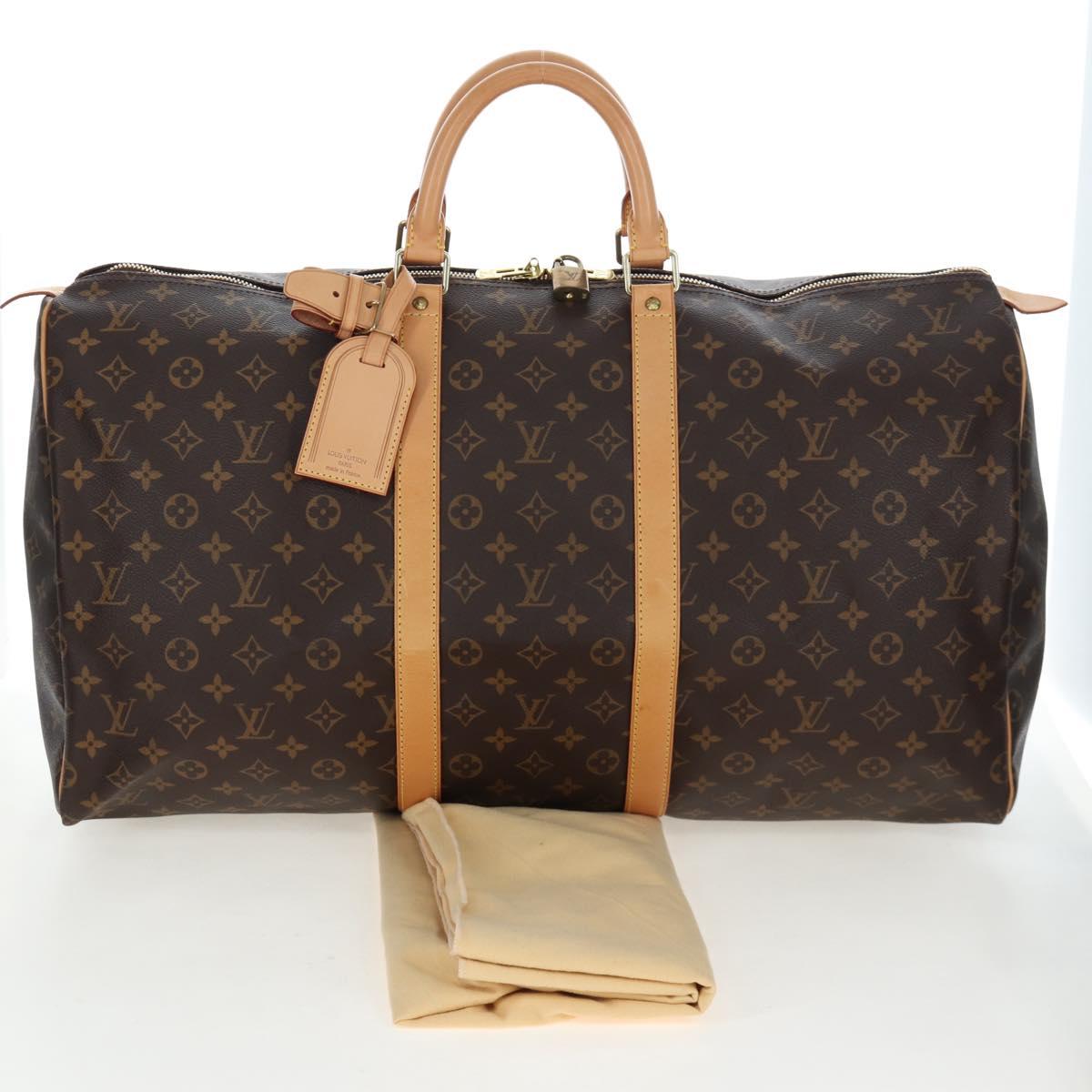 LOUIS VUITTON Monogram Keepall 55 Boston Bag M41424 LV Auth ki6805M