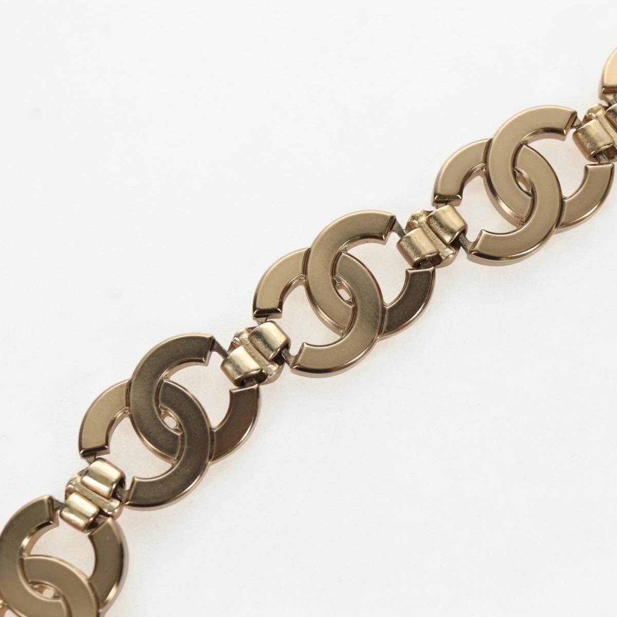 CHANEL Necklace metal Gold CC Auth ki6807M