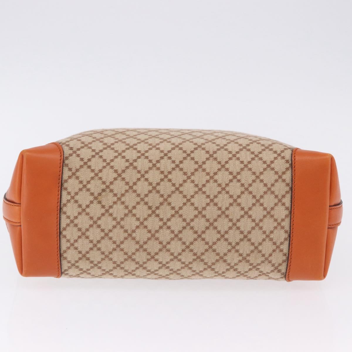 GUCCI GG Canvas Tote Bag Orange Gold 269878 Auth ki6812V