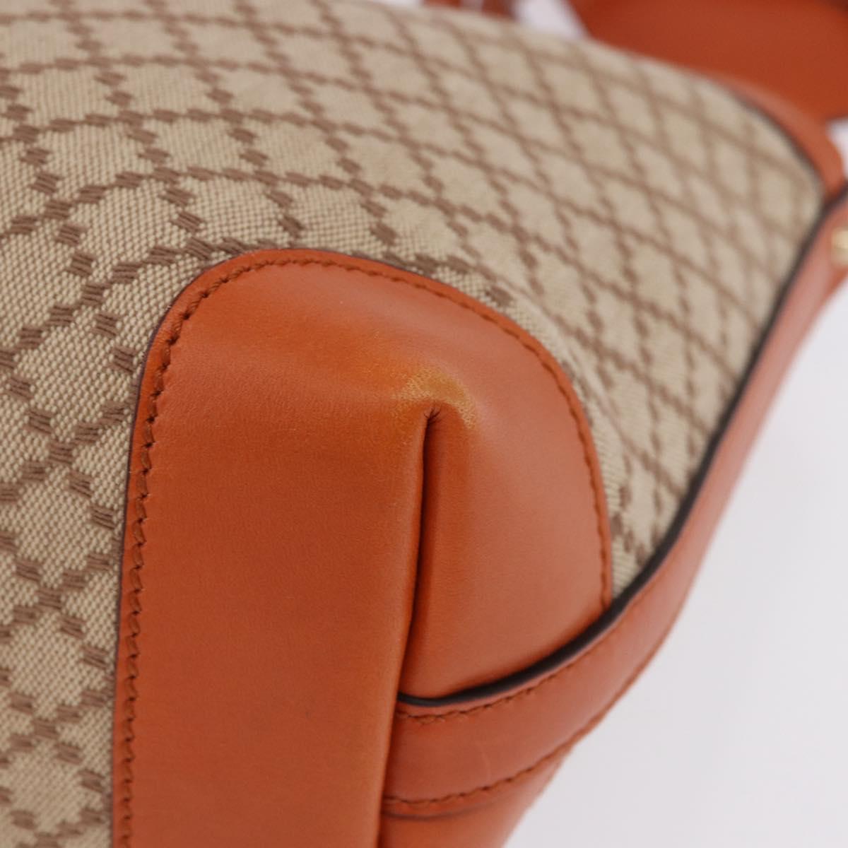 GUCCI GG Canvas Tote Bag Orange Gold 269878 Auth ki6812V