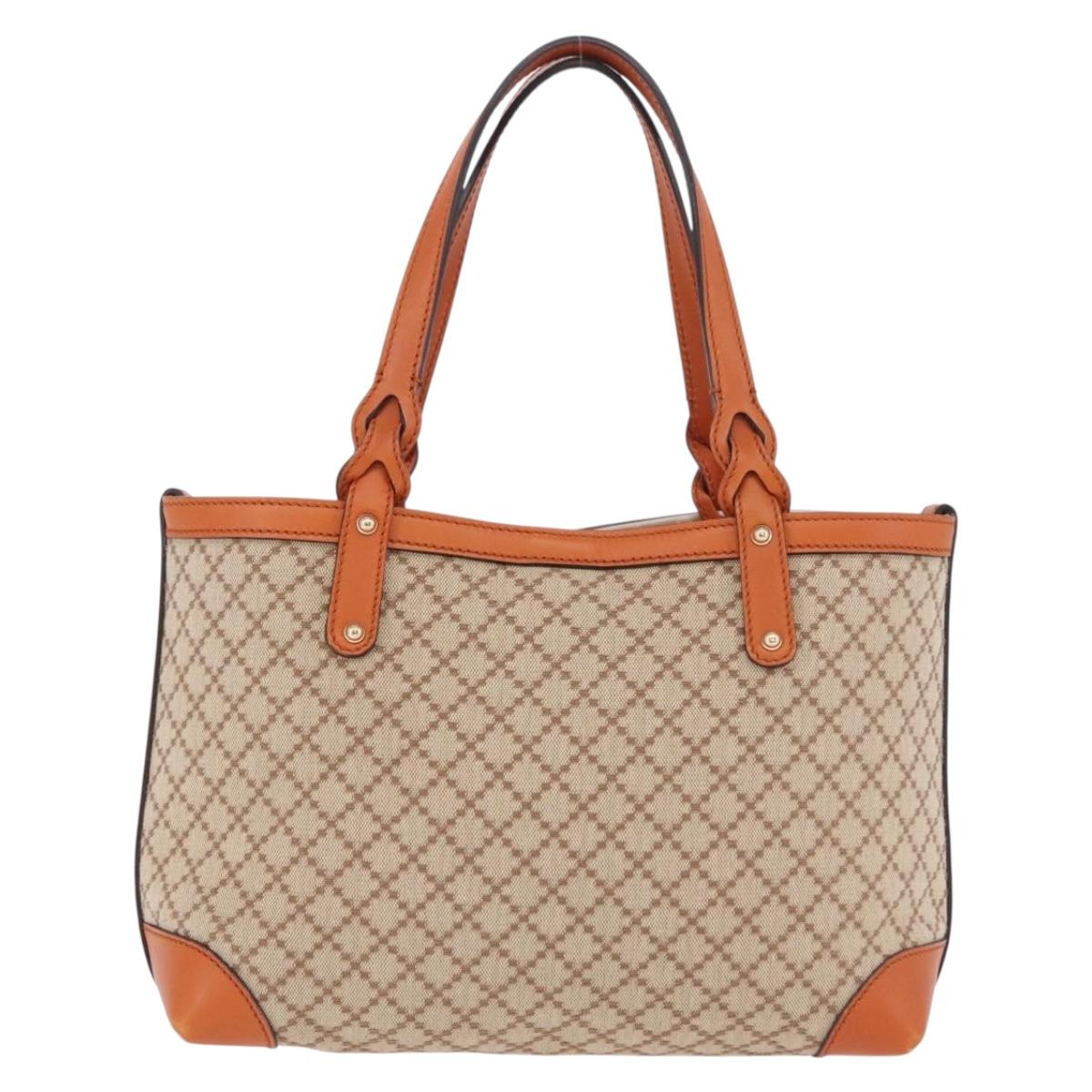 GUCCI GG Canvas Tote Bag Orange Gold 269878 Auth ki6812V