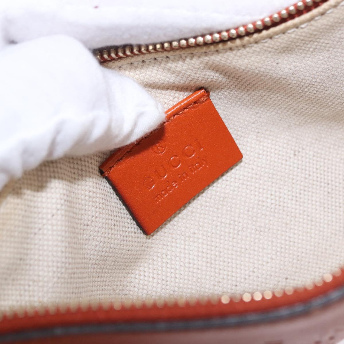 GUCCI GG Canvas Tote Bag Orange Gold 269878 Auth ki6812V