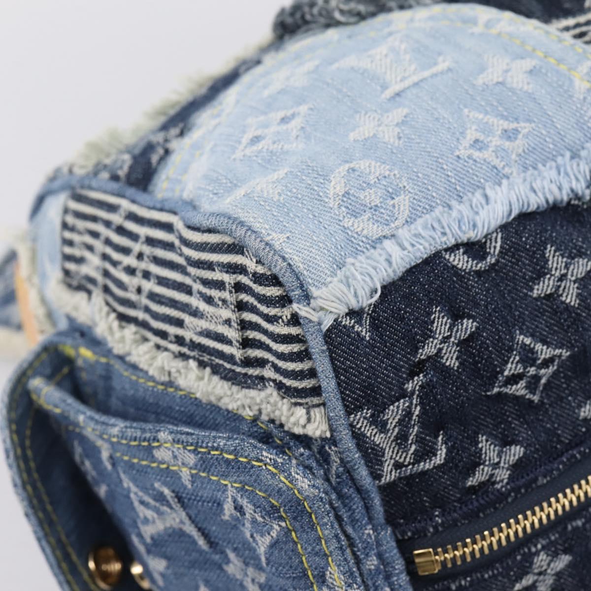 LOUIS VUITTON Monogram Denim Patchwork Speedy 30 Bag Blue M95380 LV Auth ki6823SAM