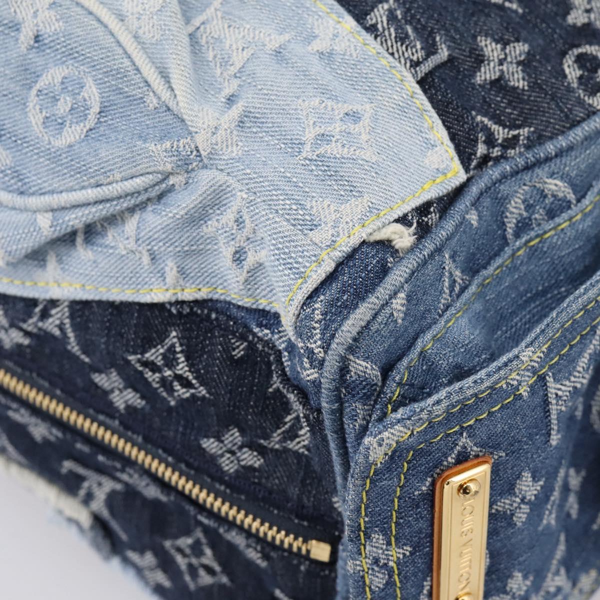 LOUIS VUITTON Monogram Denim Patchwork Speedy 30 Bag Blue M95380 LV Auth ki6823SAM