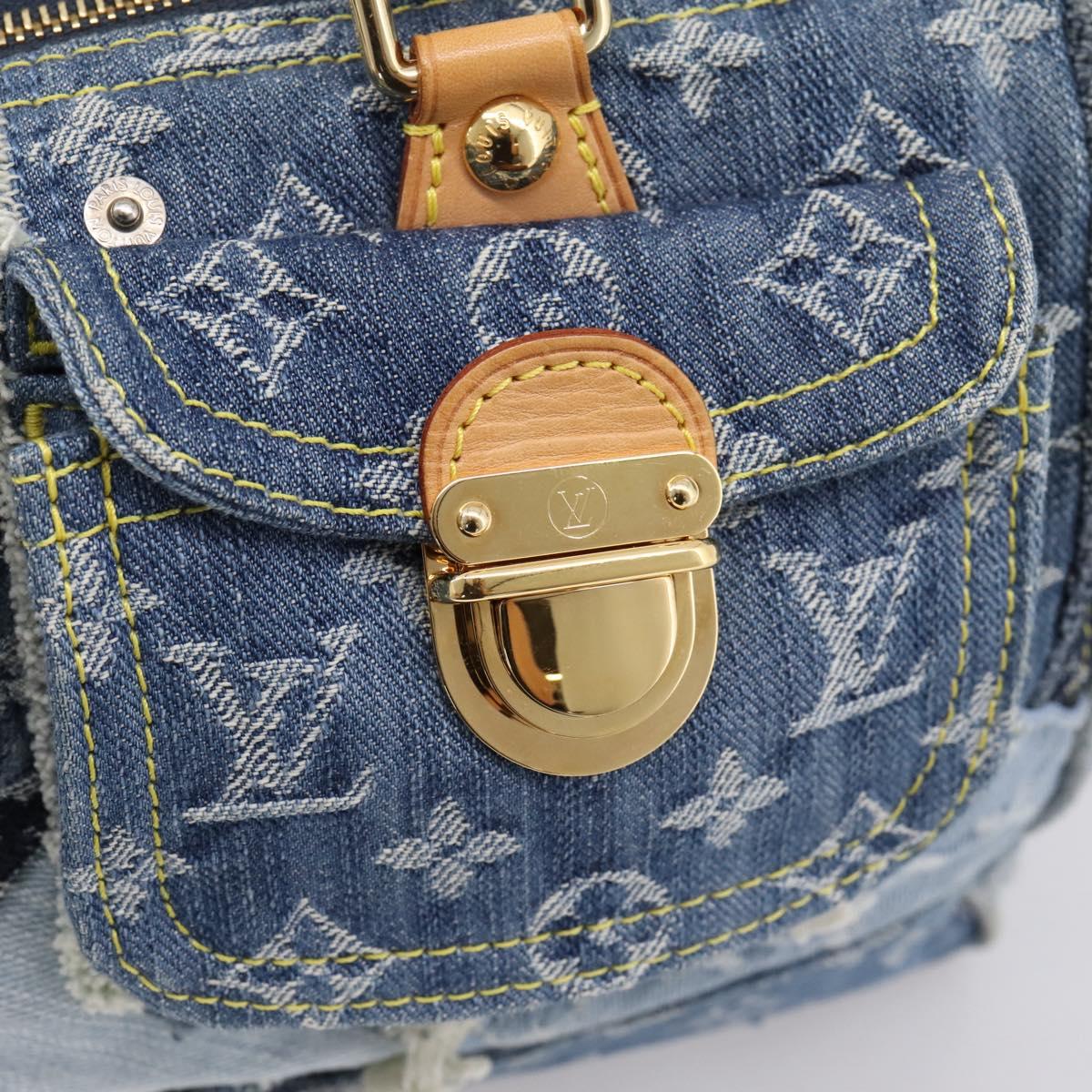 LOUIS VUITTON Monogram Denim Patchwork Speedy 30 Bag Blue M95380 LV Auth ki6823SAM