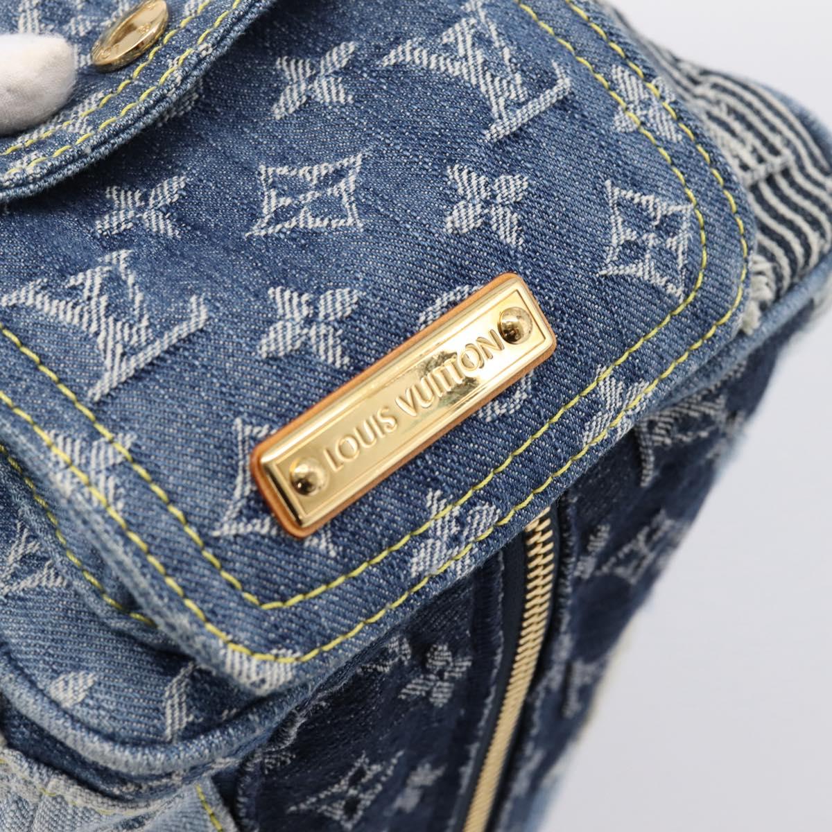 LOUIS VUITTON Monogram Denim Patchwork Speedy 30 Bag Blue M95380 LV Auth ki6823SAM
