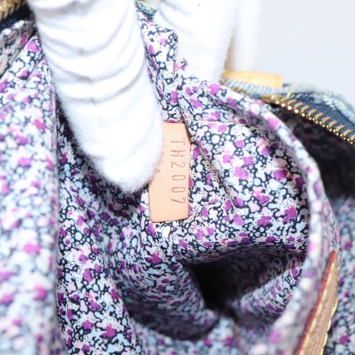 LOUIS VUITTON Monogram Denim Patchwork Speedy 30 Bag Blue M95380 LV Auth ki6823SAM