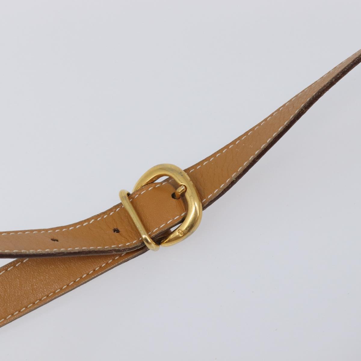 GUCCI Micro GG Supreme Shoulder Bag PVC Beige Gold Auth ki6827