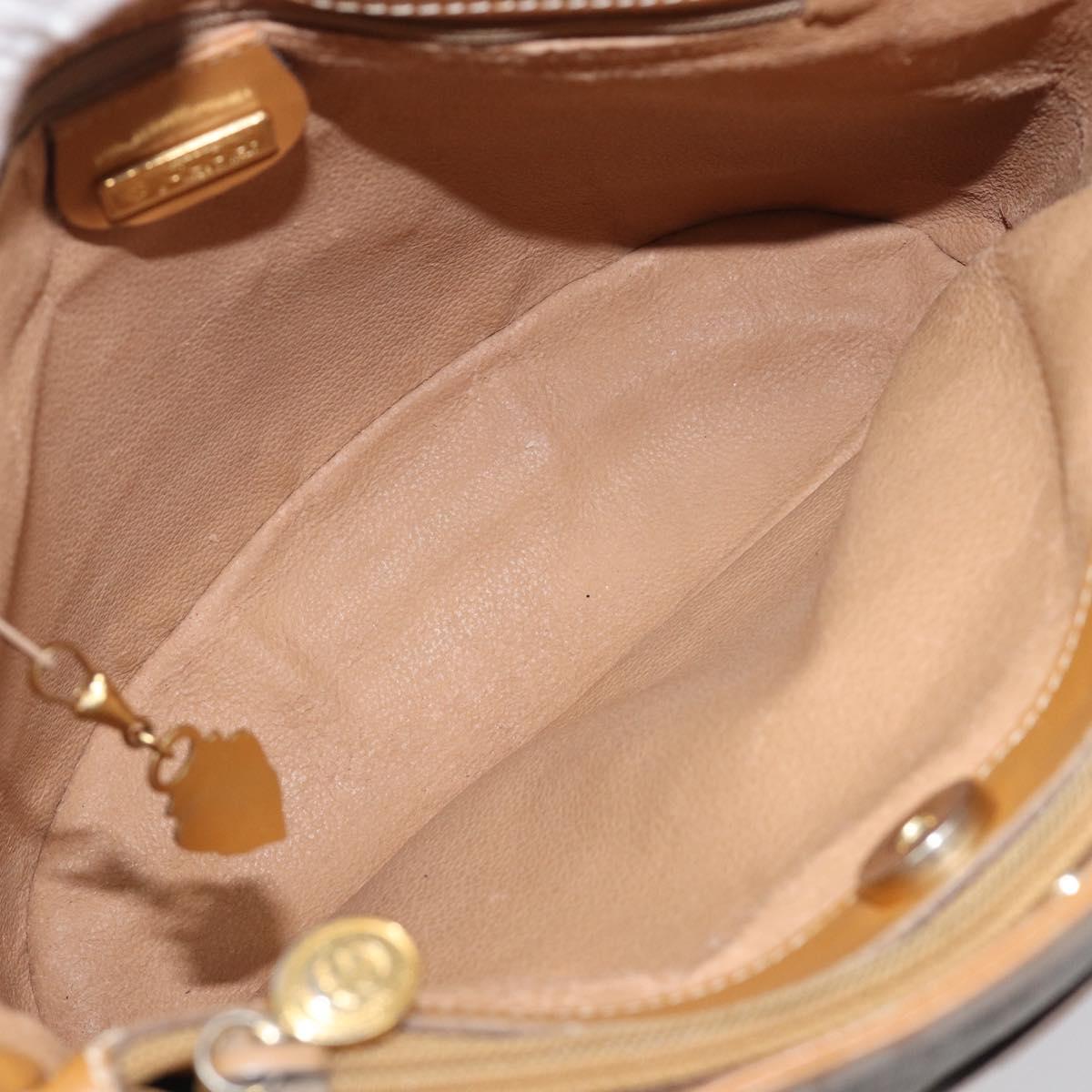 GUCCI Micro GG Supreme Shoulder Bag PVC Beige Gold Auth ki6827