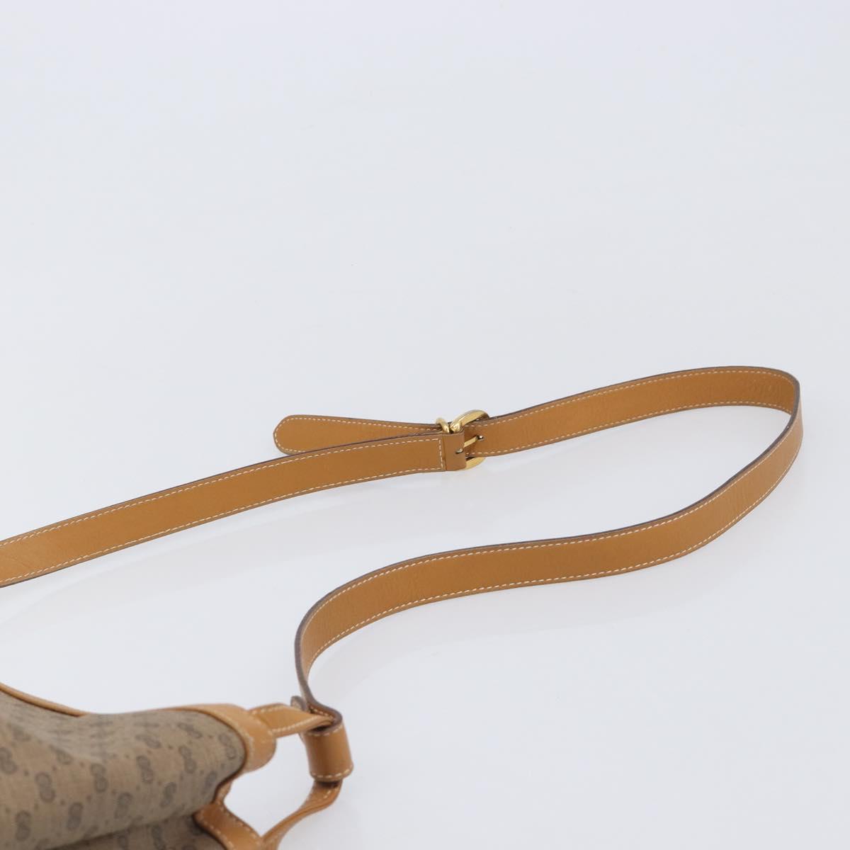 GUCCI Micro GG Supreme Shoulder Bag PVC Beige Gold Auth ki6827
